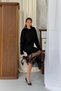 Women's Black Stylish Lace Detailed Embroidered Knitwear Dress - 6
