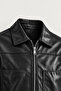 Raxon - Black - Double Zipper - Men's Leather Jacket - 4
