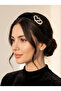 Women's Velvet Black Crystal Stone Crown - 2
