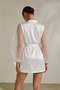Silky Satin Polka Dot Tulle Sleeve Detailed Dressing Gown - 5