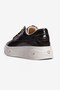 Women's Striped Textured Sneaker Thick Sole Lace-Up Gold Detailed Stoned Vika Brown - 4