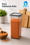 Square Storage Container Black 1900 ml 11 × 11 × 24.5 cm - 2