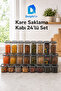 Square Storage Container Set of 24 Black 650/1300/1900 ml - 2
