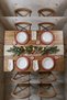 Christmas Red Striped Jute American Placemat and Coaster Set, Christmas Tableware - 4