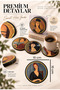 Modigliani Famous Works Set of 6 Wooden Mdf Coasters, 10 Cm, Art Series - 3