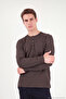Cotton Regular Fit Buttoned Crew Neck Sweat Men's Sweat 5905852 - 4