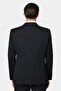 Slim Fit Black Crepe Pattern Tuxedo Suit - 3