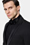Slim Fit Black Crepe Pattern Tuxedo Suit - 5