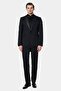 Ds Damat Slim Fit Black Dobby Tuxedo Suit