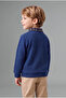 I1943A5In176 Indigo Plaid Polo Collar Long Sleeve Top Wide Cut Bottom 2-Piece Set Baby Boy - 4