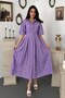 Lilac Pleated Balloon Sleeve Dress