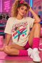 Women's Oversized 80S T-Shirt Crew Neck Short Sleeve Combed Cotton Summer Tee Retro Aerobics Printed Vintage 80S T-Shirt - 5