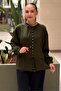 Open Collar Buttoned Shirt