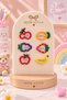 6-Piece Children's Fruit-Shaped Snap Clip Set – Cherry, Strawberry, Apple, Banana, and Colorful Hair Clips