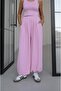 Pink Drawstring Sweat Athlete Pants Set - 6