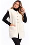 Women's Soft Textured Stone Buttoned Pocketed Long Knit Vest - 2