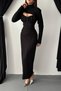 Black Chest Cup Dress - 4