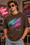 Unisex Oversize 80S T-Shirt Short Sleeve Crew Neck Cotton Combed T-Shirt Colorful Printed Oversize Summer T-Shirt - 3