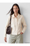 Ecru Gabardine Women's Shirt Jacket