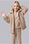 Ultra Soft Plush Textured Polo Collar Coat Baby Girl H3546A526Au - 2