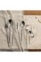 Belina 18 Piece Dinner Fork Spoon Knife Set Semi Matte Silver - 2
