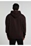Relaxed Fit Hooded Plain Men's Purple Sweatshirt - 2