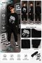 Winter Unisex Black Tracksuit, Black Sweat Top and Bottom Set - 2
