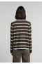 Regular Fit Polo Collar Striped Women's Multicolor Sweater - 2