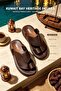 Premium Pebbled Leather Footwear with Toe-Loop Design - 2