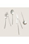 Belina 18 Piece Dinner Fork Spoon Knife Set Semi Matte Silver