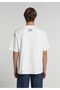 Oversize Fit Round Neck Plain Men's White Short Sleeve T-Shirt - 2