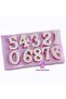 Western Alphabet Number Set 2Pcs Silicone Mold K-781 K-1155, Polyester Stone Powder Gypsum Soap Candle Mold - 2