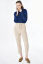 Ironed Lace-Up Trousers Cream