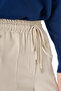 Ironed Lace-Up Trousers Cream - 6