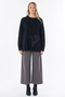 Tulip Embroidered Knitwear Tunic Black - 2