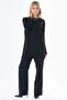 Buttoned Knitwear Tunic Black - 2