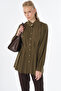 Pleated Viscose Lyocell Tunic Khaki
