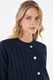 Long Knitwear Cardigan Navy Blue - 5