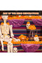 30PCS Marigold Flowers Artificial Marigold Flowers Heads Bulk Mexican Decoration Silk Orange Marigold Garland with Stems for Day of The Dead Halloween Diwali Party Decorations Home Decor - 3