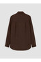 Vizyon New Season Brown Women's Velvet Shirt Tunic - 7