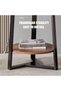 Round Side Table, 2 Layer End Tables, Coffee Table with Protective Tray, Corner Sofa Table, Bedside Table for Living Room, Bedroom - 7