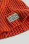 Orange Knitted Beanie Hat - 2