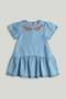 Blue Embroidered Dress