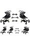 Universal Stroller Connector Clips Adapter for Twin Babies Adjustable Linker Set Converts Two Single