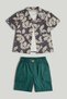 Tropical Shirt, T-Shirt and Shorts Outfit