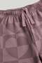 Mauve Geo Wide-Leg Joggers - 2