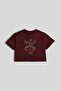 Burgundy Embroidered T-Shirt
