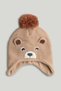 Brown Bear Knitted Trapper Hat