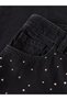 Jeans mit Strasssteinen, Gerade Passform - 5