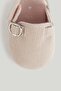 Pink Cord Pram Shoes - 4